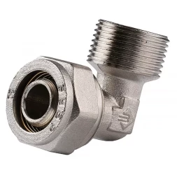 Уголок ЗУБР с наружной резьбой, цанга-штуцер, 3/4"х20х2,0 мм, никель 51409-20-3/4