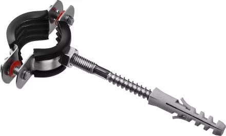 Хомут трубный с гайкой, оцинкованный, в комплекте с сантехнической шпилькой и дюбелем, 3/4&quot;, 1шт, ЗУБР Мастер 37866-25-29 37866-25-29 купить в Ноябрьске