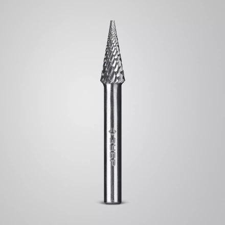 Зубр Твердосплавная борфреза M - конус с острым углом, 8 х 20 мм, угол 14° (28811-8-20) купить в Ноябрьске