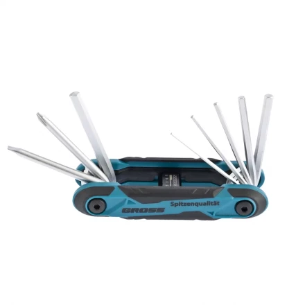 Набор ключей имбусовых универсальный PH SL HEX CrV складные 8 шт Gross 16414 купить в Ноябрьске