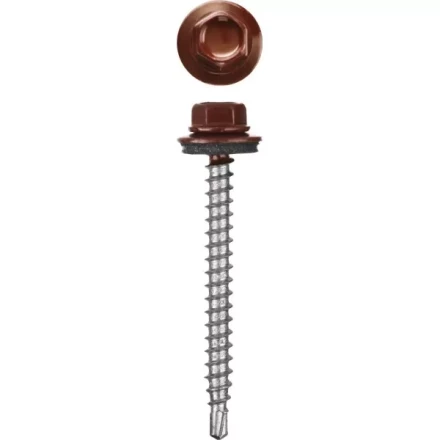 Саморезы СКМ кровельные, RAL 3005 темно-красный, 25 x 5.5 мм, 420 шт, для металлических конструкций, STAYER 30305-55-025-3005 купить в Ноябрьске