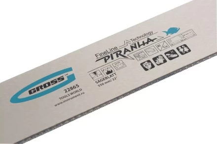 Пильное полотно для прецизионного стусла &quot;Piranha&quot; 550 мм каленый зуб 2D 24 TPI Gross 22865 купить в Ноябрьске