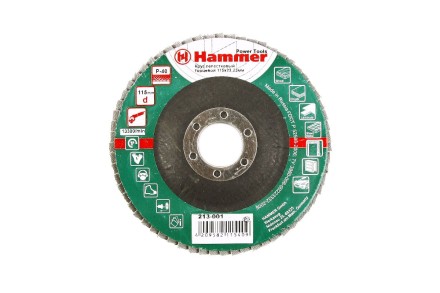 Круг Лепестковый Торцевой (КЛТ) HAMMER КЛТ 1 Ф115х22 Р40 213-001 купить в Ноябрьске