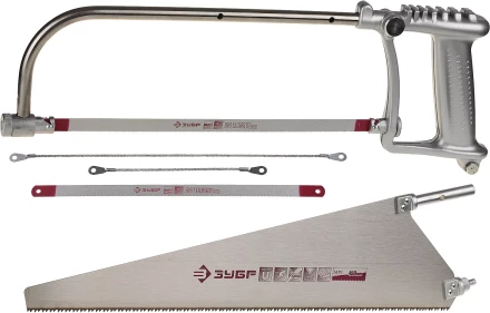 Набор ЗУБР: Ножовка &quot;СОЮЗ-5&quot; многоф 5-в-1:дерево 450мм, металл/кафель/стекло-150/250/300мм, приспос для отлома 4-15726-H5 купить в Ноябрьске