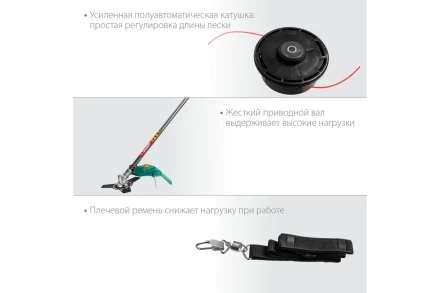 ЗУБР 1300 Вт, ш/с 38 см, сетевой триммер (КСВ-38-1300) купить в Ноябрьске