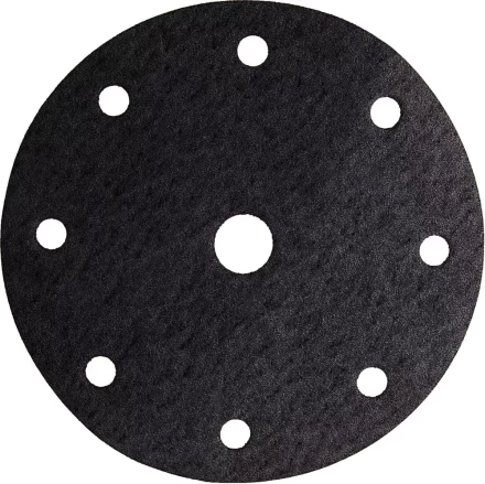 Круг шлифовальный URAGAN &quot;Универсальный водостойкий с покрытием стеарата цинка&quot; на липучке, 9 отв., P180, 150мм, 50шт 907-44114-180-50 купить в Ноябрьске