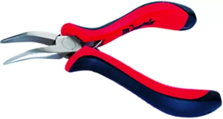 Длинногубцы Mini 130 мм никелированные изогнутые авторазжим двухкомпонентные рукоятки MATRIX 17812 купить в Ноябрьске