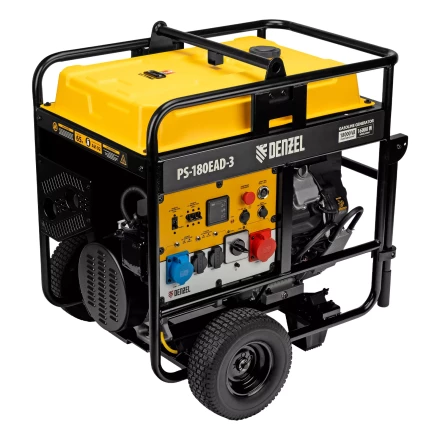 Генератор бензиновый Denzel PS-180EAD-3, 18 кВт,230/400 В, 65л, разъём ATS,перекл.режима,эл.старт купить в Ноябрьске