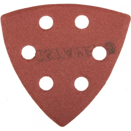 Треугольник шлифовальный универсальный STAYER &quot;MASTER&quot; на велкро основе, 6 отверстий, Р180, 93х93х93мм, 5шт 35460-180 купить в Ноябрьске