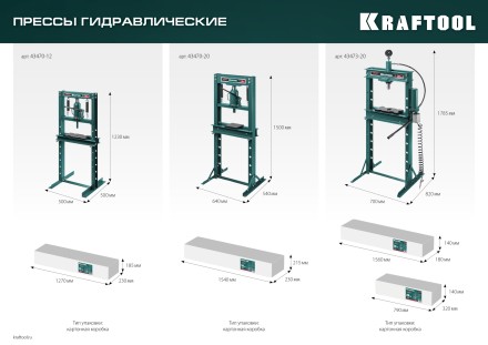 Прессы гидравлические с домкратом и возвратными пружинами 43470-12 купить в Ноябрьске