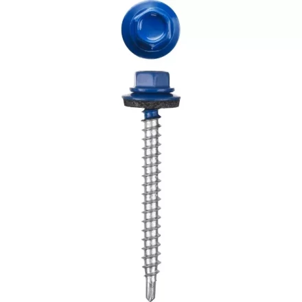 Саморезы СКМ кровельные, RAL 5005 синий насыщенный, 19 x 5.5 мм, 2 500 шт, для металлических конструкций, STAYER 30300-55-019-5005 купить в Ноябрьске