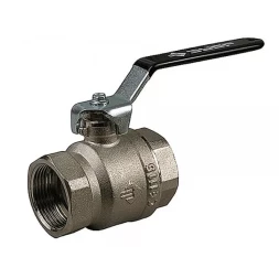 Кран шаровой ЗУБР полнопроходной "мама-мама", ручка, хромиров латунь, 1"1/2 4-51320-C-3/2