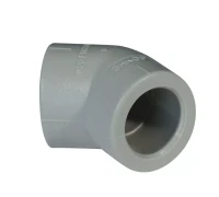 Уголок PP-R 45° 20мм серый (100/1000) 44150