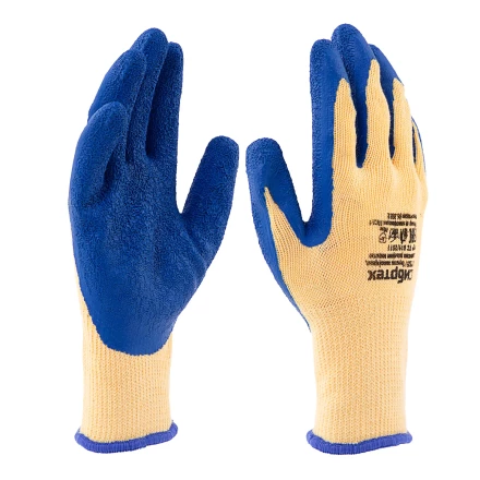 Перчатки трикотажные, полиэфирные, латексное рельефное покрытие, размер 9// Сибртех 677525 купить в Ноябрьске