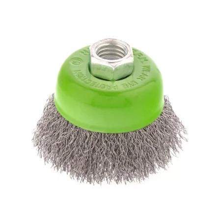 Щетка для УШМ, 65 мм, М14, &quot;чашка&quot;, витая проволока 0.3 мм Сибртех 746037 купить в Ноябрьске