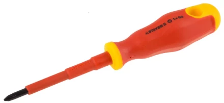 Отвертка STAYER "PROFI" "ELECTRO" диэлектрическая до 1000В, двухкомп рукоятка, PH № 1 х 80мм 25142-1-08 купить в Ноябрьске