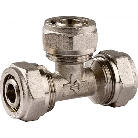 Тройник ЗУБР соединительный, цанга-цанга, 20х20х20х2,0, никель 51403-20 купить в Ноябрьске