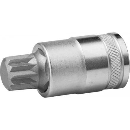 Торцовая бита-головка KRAFTOOL &quot;INDUSTRIE QUALITAT&quot;, материал S2, SPLINE, сатинированная, 1/2&quot;, M16 27911-16_z01 купить в Ноябрьске