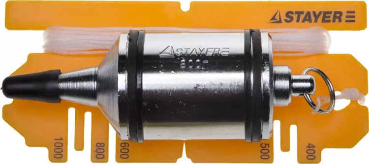 Отвес STAYER "PROFI" строительный со шнуром, с противоударными ободками, 800 г 06352-80 купить в Ноябрьске