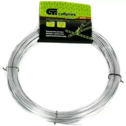 Проволока стальная 50 м оцинкованная термообработанная 1,0 мм Сибртех 84906