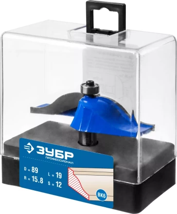 ЗУБР 89 x 19 мм, радиус 15.8 мм, фреза фигирейная №2, Профессионал (28760-89) купить в Ноябрьске
