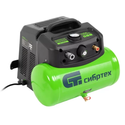 Компрессор воздушный безмаслянный BL 1100/6 1100Вт, ресивер 6 литров, 180 л/мин// Сибртех 58059 купить в Ноябрьске