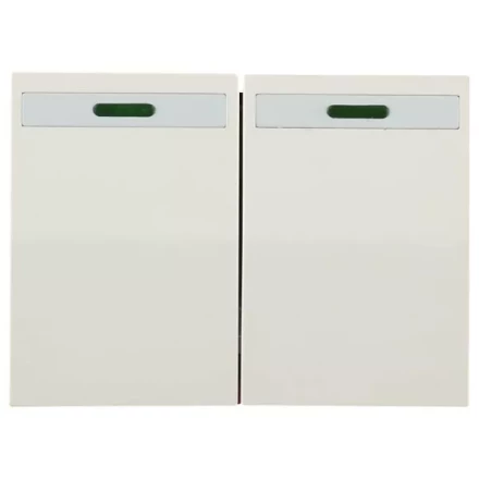 Выключатель СВЕТОЗАР &quot;ЭФФЕКТ&quot; двухклавишный, с эффектом свечения, без вставки и рамки, цвет бежевый, 10A/~250B SV-54435-B купить в Ноябрьске