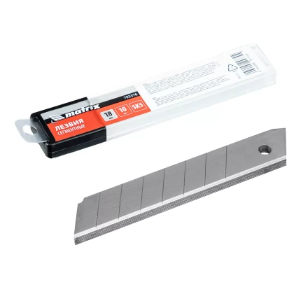 Лезвия, 18 мм, сталь SK5, 10 шт Matrix 793376 купить в Ноябрьске