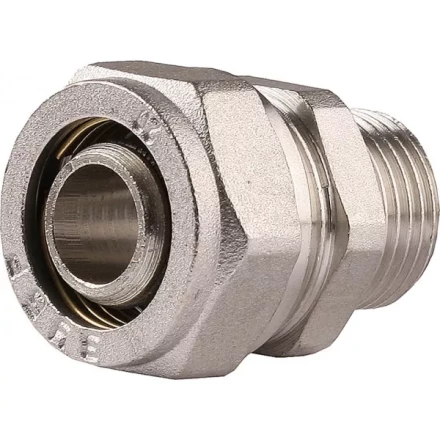 Соединитель ЗУБР с наружной резьбой, цанга-штуцер, 1/2&quot;х20х2,0 мм, никель 51401-20-1/2 купить в Ноябрьске