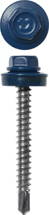 Саморезы ЗУБР окраш., RAL 5005 синий насыщен., для крепл. кров. матер. к дерев. обреш., 4.8x65мм, 180шт 4-300315-48-065-5005 купить в Ноябрьске