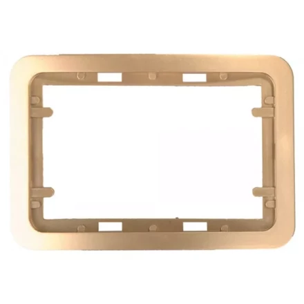 Панель СВЕТОЗАР &quot;ГАММА&quot; накладная для двойных розеток, цвет золотой металлик, 1 гнездо SV-54145-2-GM купить в Ноябрьске
