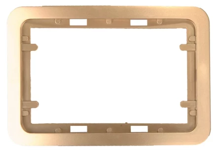 Панель СВЕТОЗАР &quot;ГАММА&quot; накладная для двойных розеток, цвет золотой металлик, 1 гнездо SV-54145-2-GM купить в Ноябрьске