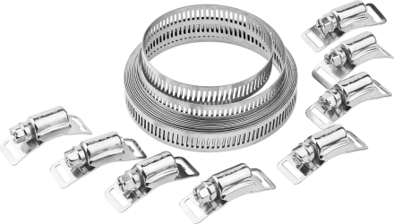 Набор хомут нержавеющий 3м х 127мм 8 замков серия ПРОФЕССИОНАЛ купить в Ноябрьске
