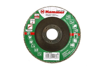 Круг Лепестковый Торцевой (КЛТ) HAMMER КЛТ 1 Ф115х22 Р60 213-002 купить в Ноябрьске