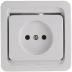 Розетка СВЕТОЗАР &quot;ГАММА&quot; одинарная, цвет белый, 16А/~250В SV-54100-W купить в Ноябрьске