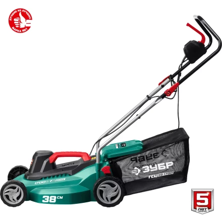 ЗУБР 1700 Вт, ш/с 38 см, сетевая газонокосилка (ГСЦ-38-1700) купить в Ноябрьске