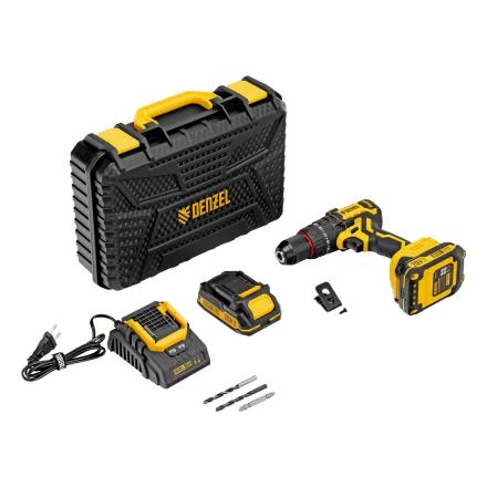 Дрель-шуруповерт аккумуляторная ударная бесщет. CIDH-BL-20, Li-Ion, 20 В// Denzel купить в Ноябрьске