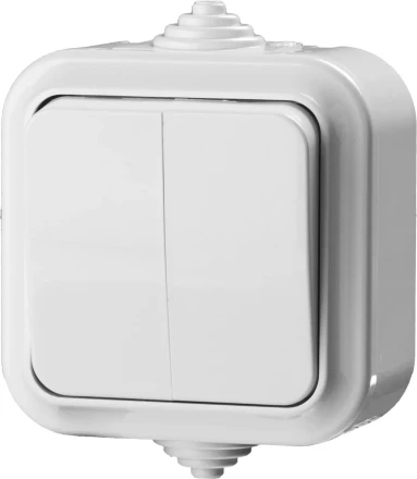 Выключатель STAYER &quot;MASTER&quot; &quot;MAXIMA&quot; двухклавишный, IP54, 6А, 220В 54302-W купить в Ноябрьске