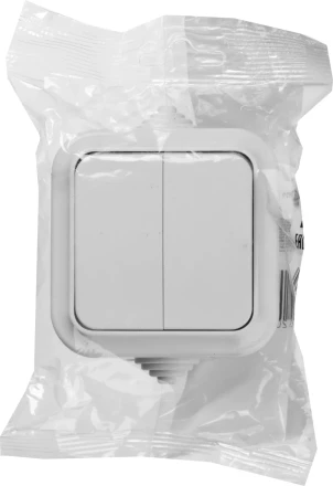 Выключатель STAYER &quot;MASTER&quot; &quot;MAXIMA&quot; двухклавишный, IP54, 6А, 220В 54302-W купить в Ноябрьске