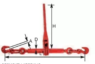 Стяжки цепные для крепления грузов с крюками  р-н 8 тонн L=7 метра купить в Ноябрьске