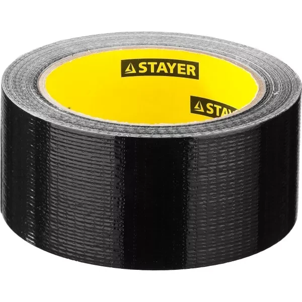 Армированная лента, STAYER Professional 12086-50-25, универсальная, влагостойкая, 48мм х 25м, черная 12086-50-25 купить в Ноябрьске