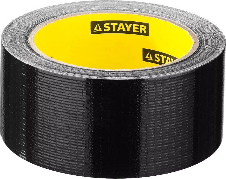 Армированная лента, STAYER Professional 12086-50-25, универсальная, влагостойкая, 48мм х 25м, черная 12086-50-25 купить в Ноябрьске