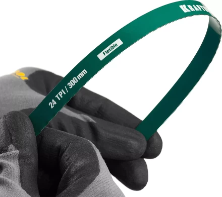 Полотно гибкое Max Flex, KRAFTOOL 15941-24-S2, безопасное, с волнообразной разводкой, 24 TPI, 2шт, 300мм 15941-24-S2 купить в Ноябрьске