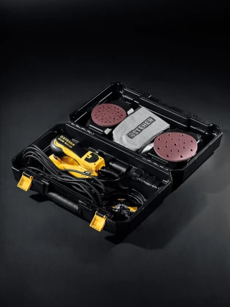 STEHER BOS-50 Duo, d125 / d150 мм, 5.0 мм, 350 Вт, бесщеточная орбитально-шлифовальная машина, кейс (BOS-50) купить в Ноябрьске