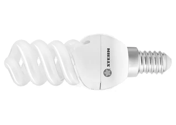 Лампа компактная люминесцентная спиральная 9W 2700K E14 8000ч Stern 90921 купить в Ноябрьске