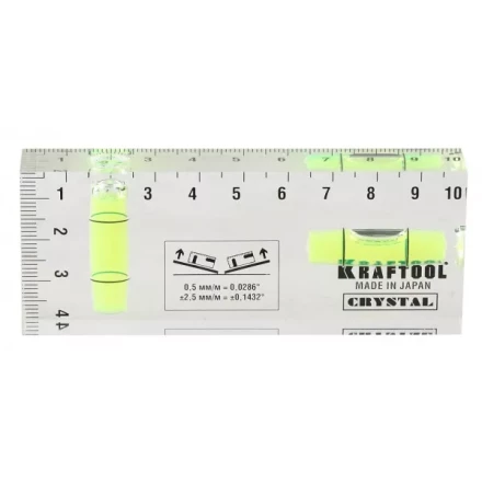 Уровень KRAFTOOL &quot;PRO&quot; &quot;CRYSTAL&quot; 2 ампулы, 40х100мм 1-34865-040 купить в Ноябрьске