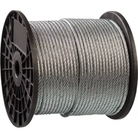 Трос стальной ЗУБР &quot;ПРОФЕССИОНАЛ&quot;, оцинкованный, DIN 3055, d=4 мм, L=200 м 4-304110-04 купить в Ноябрьске