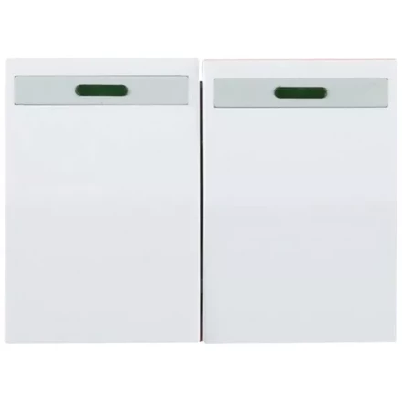 Выключатель СВЕТОЗАР &quot;ЭФФЕКТ&quot; двухклавишный, с эффектом свечения, без вставки и рамки, цвет белый, 10A/~250B SV-54435-W купить в Ноябрьске