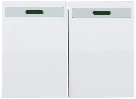 Выключатель СВЕТОЗАР &quot;ЭФФЕКТ&quot; двухклавишный, с эффектом свечения, без вставки и рамки, цвет белый, 10A/~250B SV-54435-W купить в Ноябрьске