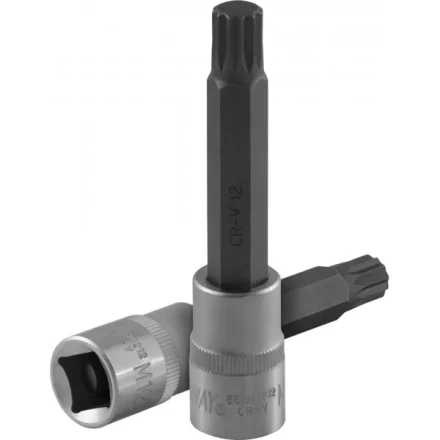 Торцевая насадка 1/2&quot;DR вставка SPLINE M10x100мм для ГБЦ двигателей VAG  S64H4212 Jonnesway 49466 купить в Ноябрьске